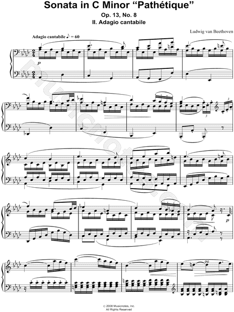 Piano Sonata No. 8 in C Minor "Pathetique": II. Adagio cantabile