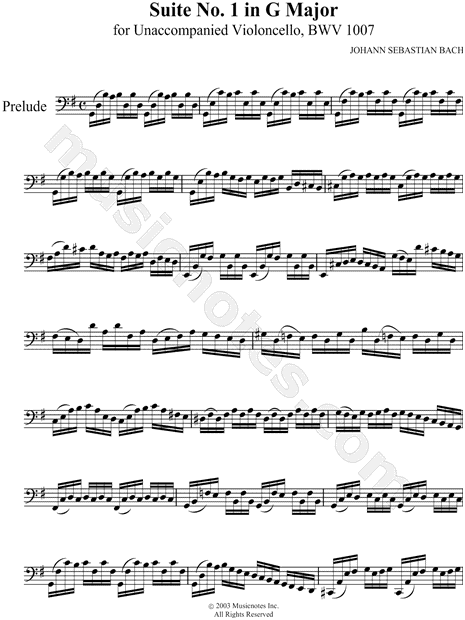 Cello Suite No. 1 in G Major, BWV 1007