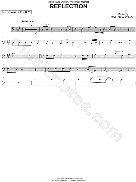 Reflection - Bass Clef Instrument