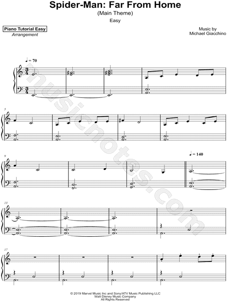 Spider-Man: Far From Home (Main Theme) [easy]