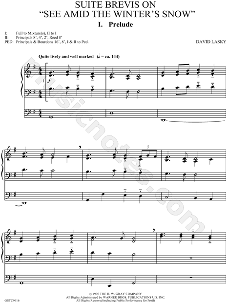 Suite Brevis on "See Amid the Winter's Snow"