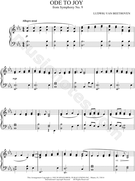 Ode to Joy, from Symphony No. 9 in D minor (excerpt)