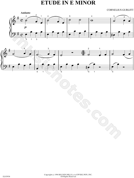 Etude In E Minor
