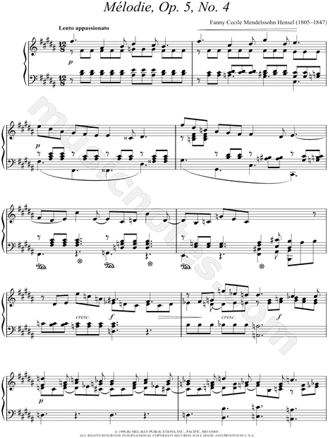 Mélodie, Opus 5, No. 4