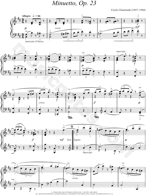 Minuetto, Op. 23