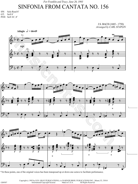 Sinfonia From Cantata No. 156
