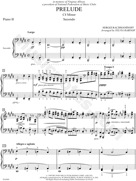Prelude In C# Minor - Piano II (Secondo Part)