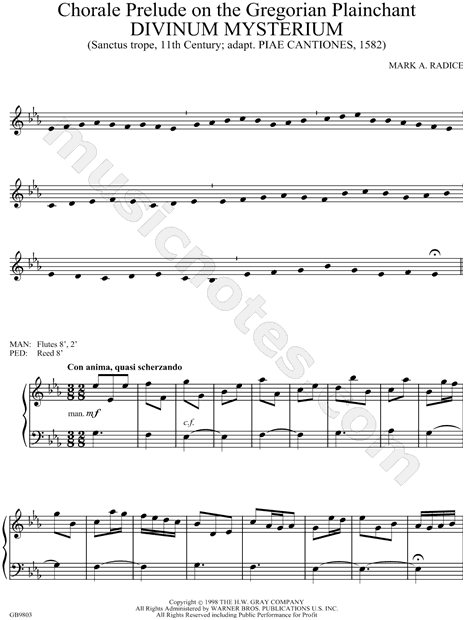 Chorale Prelude on the Gregorian Plainchant