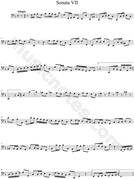 Sonata VII for Violin and Basso Continuo - Continuo