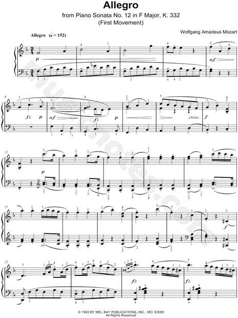First Movement from Sonata In F