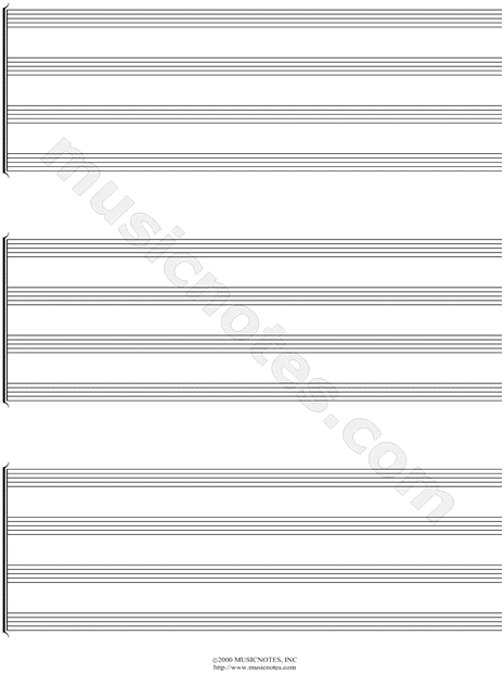 Manuscript Paper for Quartet (Free Blank Sheet Music)