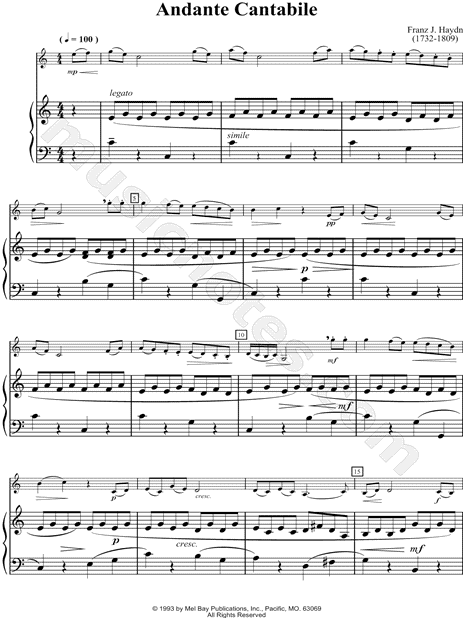 Andante Cantabile - Piano Accompaniment