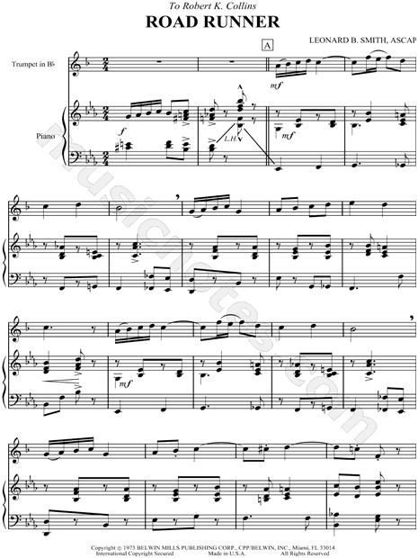 Road Runner - Piano Accompaniment