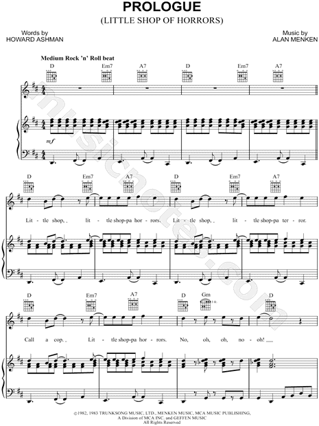 Prologue from Little Shop of Horrors