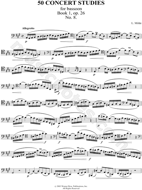 50 Concert Studies For Bassoon - Book 1, No. 8