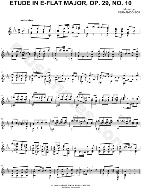 Etude in Eb Major, Op. 29, No. 10