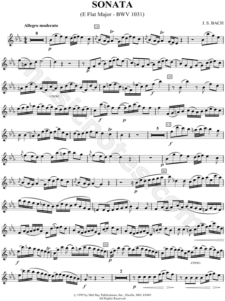 Sonata in Eb Major, BWV 1031 - Flute