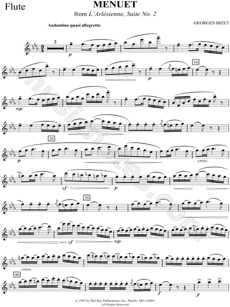 Menuet - Flute Part