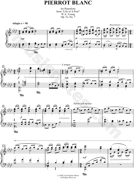 Piano Solo - Pierrot Blanc for Pianoforte