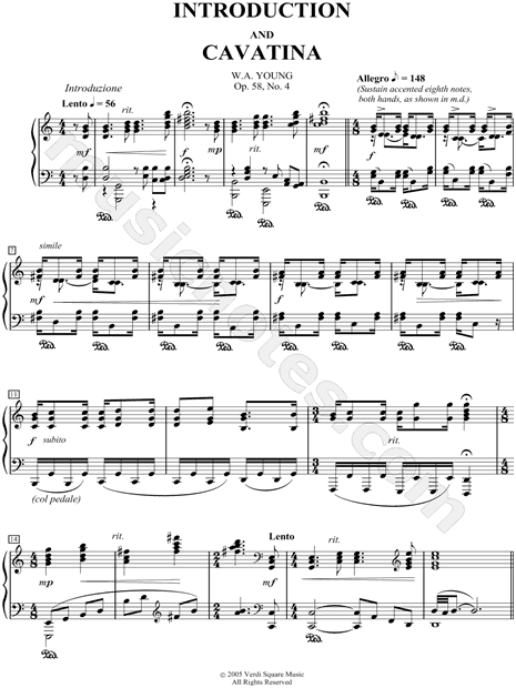 Piano Solo - Introduction and  Cavatina