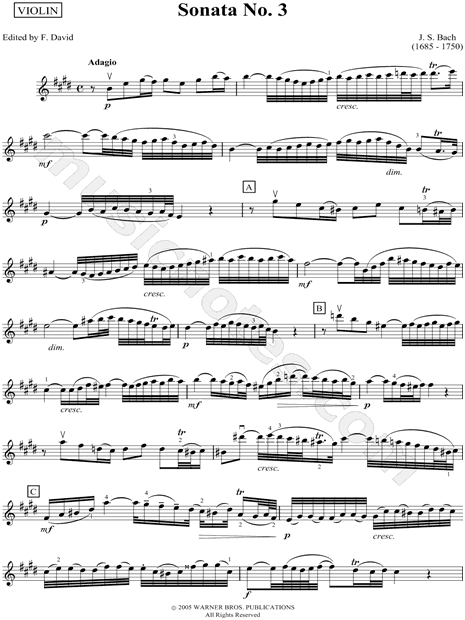 Sonata for Violin and Keyboard No. 3 in E Major