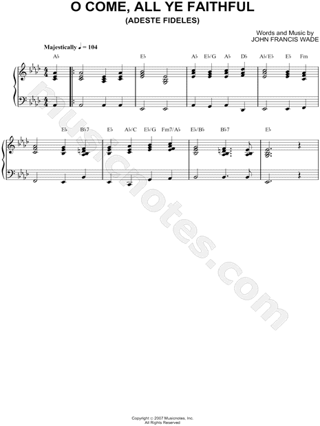 O Come, All Ye Faithful