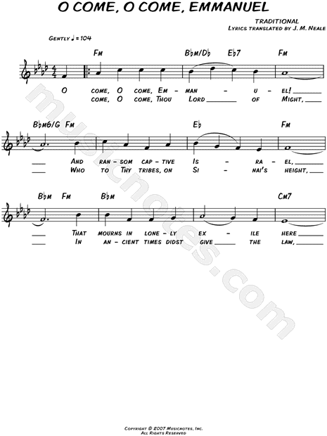 O Come, O Come, Emmanuel