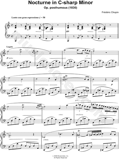 Nocturne in C# Minor, Op. posthumous