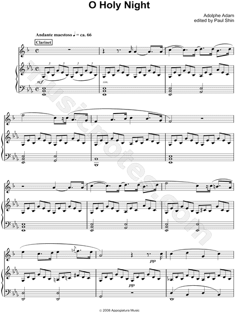 O Holy Night - Piano Accompaniment (Clarinet)