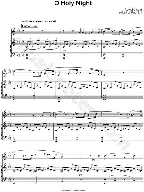 O Holy Night - Piano Accompaniment (Flute/Oboe)