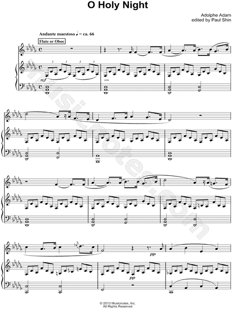 O Holy Night - Piano Accompaniment (Flute/Oboe)