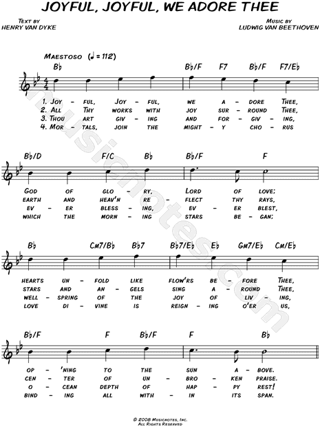 Joyful, Joyful, We Adore Thee