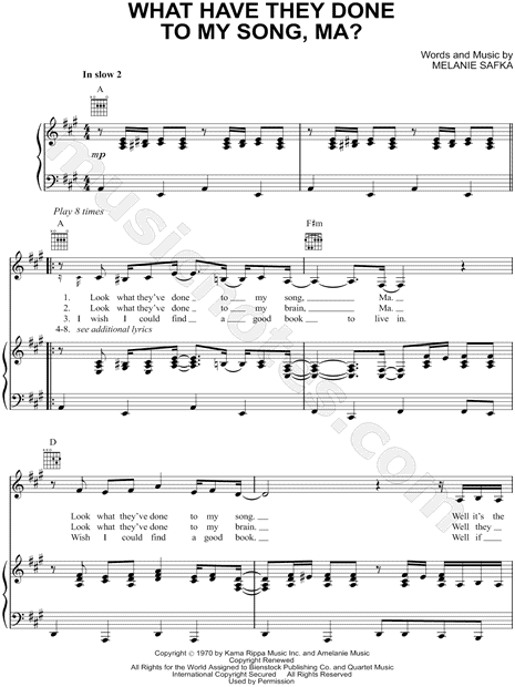 What Have They Done To My Song, Ma?