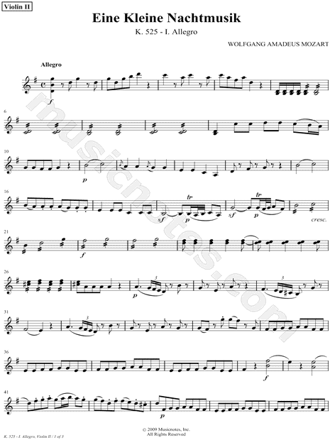 Eine Kleine Nachtmusik: I. Allegro - Violin 2