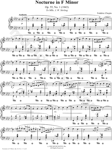 Nocturne in F Minor, Op. 55, No. 1