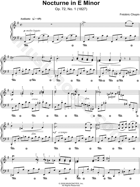 Nocturne in E Minor, Op. 72, No. 1