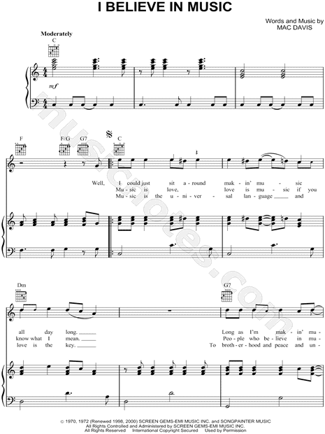 I Believe In Music