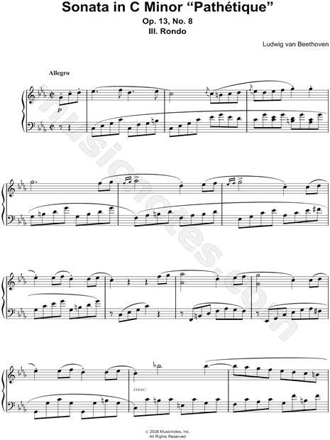 Piano Sonata No. 8 in C Minor "Pathetique": III. Rondo