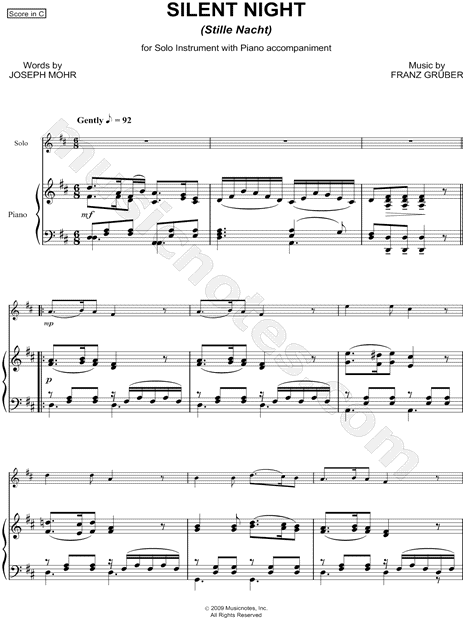 Silent Night - Piano Accompaniment