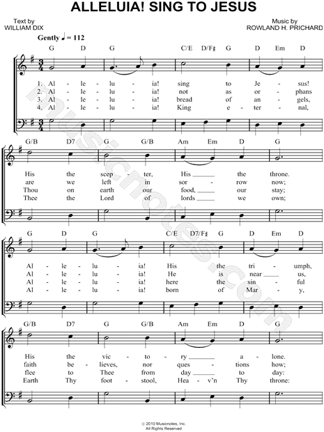 Alleluia, Sing To Jesus