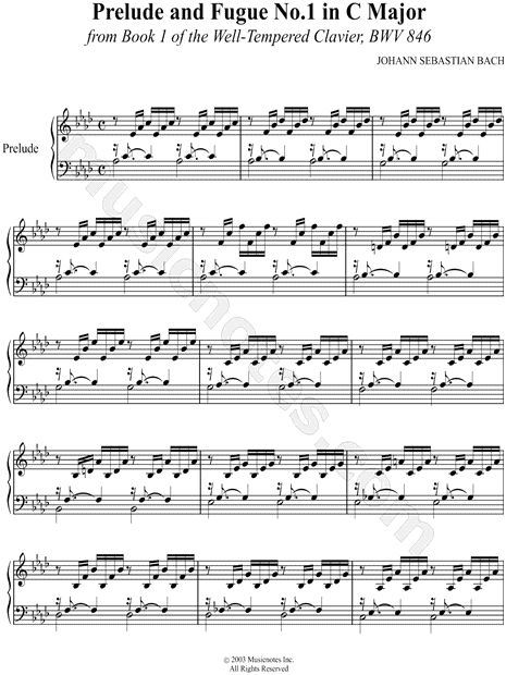 Prelude and Fugue No. 1 in C Major, BWV 846