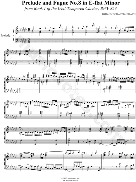 Prelude and Fugue No.8 in Eb Minor, BWV 853