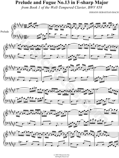 Prelude and Fugue No.13 in F# Minor, BWV 858