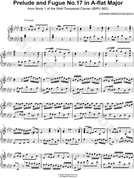 Prelude and Fugue No.17 in Ab Major, BWV 862
