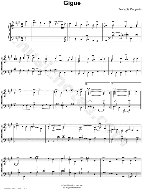 Gigue, de Cinquième Ordre