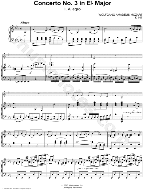 Horn Concerto No. 3 in Eb Major: I. Allegro - Piano Accompaniment (F Instrument)