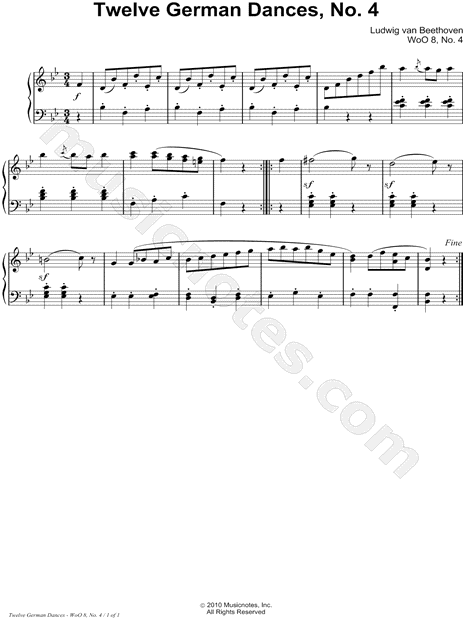 Twelve German Dances, WoO 8, No. 4