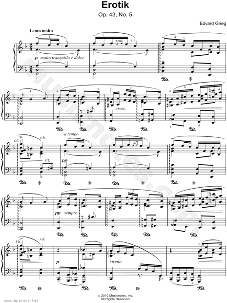 Lyric Pieces, Op 43, No. 5: Erotik