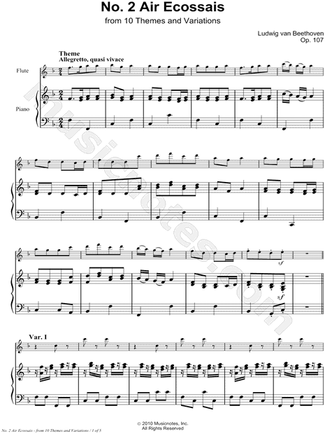 Air Ecossais, Op. 107, No. 2 - Piano Accompaniment