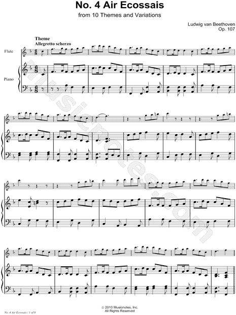 Air Ecossais, Allegretto Scherzo: Op. 107, No. 4 - Piano Accompaniment